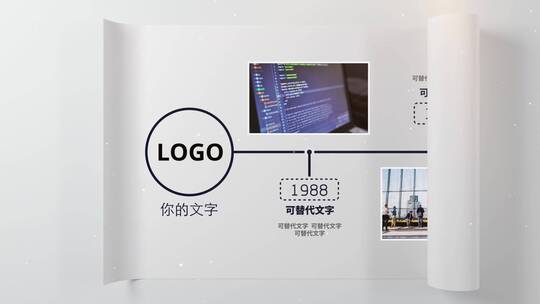 发展历程时间线AE模版