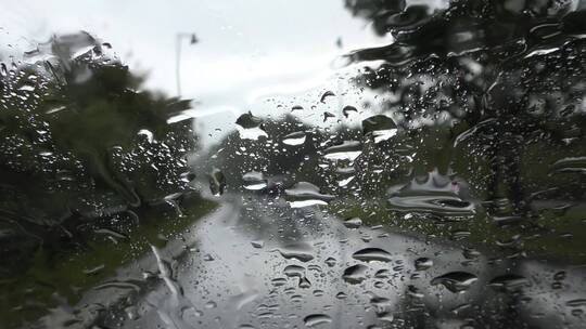 车窗·下雨·街景HD