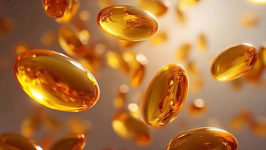 悬浮的软胶囊素材