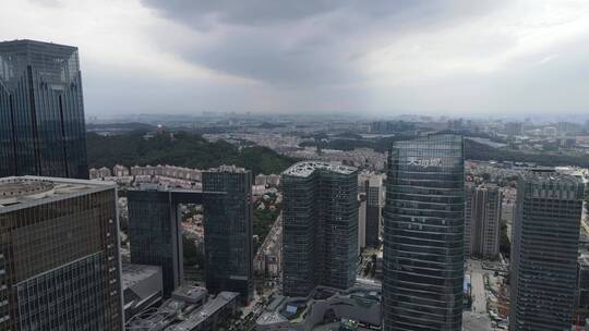 台风雨来临前的城市视频素材模板下载