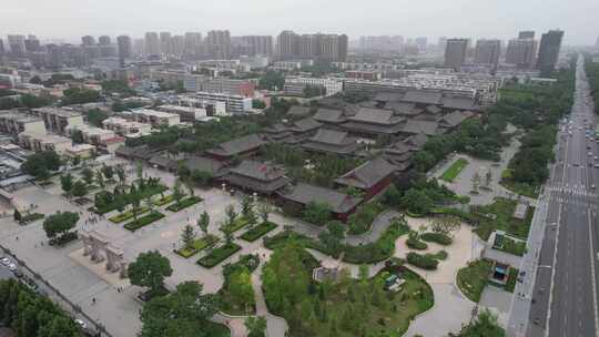 河北邢台开元寺航拍