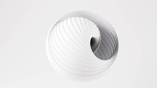 白色抽象球体背景动画3D渲染