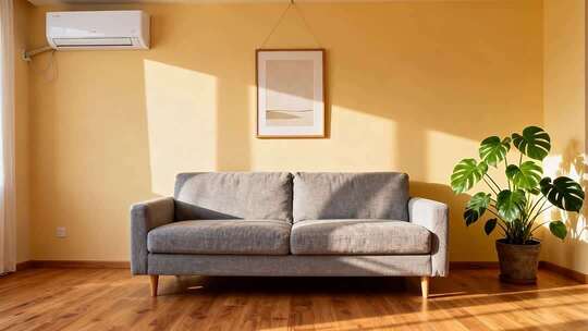 室内客厅沙发与装饰场景