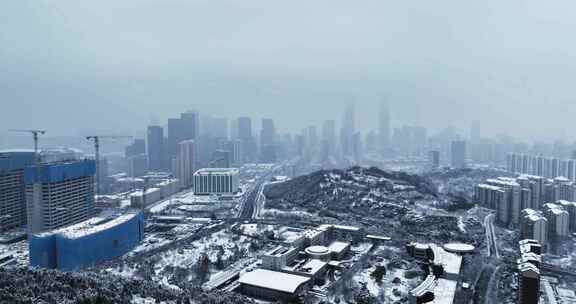 济南高新区雪景