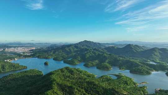 4k广东绿水青山水库巡视自然风光航拍