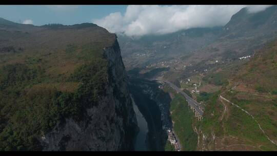 云南旅游风光视频昭通豆沙关全景