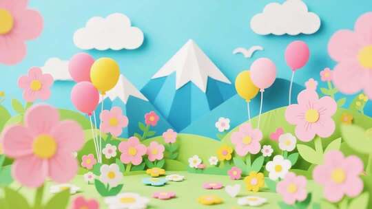 彩色卡通动画场景展示