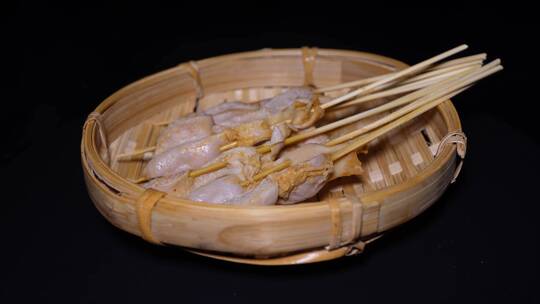 内脏鸡胗串小串肉串钵钵鸡炸串烤串美