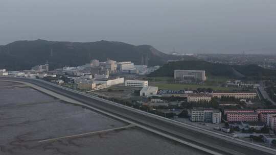 秦山核电站航拍视频素材模板下载