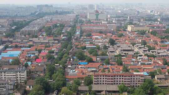 山东青州城市风光青州古城航拍