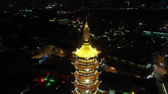 南禅寺夜景4K航拍原素材视频素材模板下载