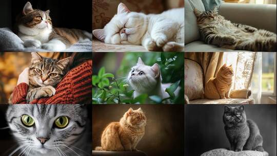 萌猫治愈瞬间猫咪的可爱日常宠物陪伴温馨高清在线视频素材下载