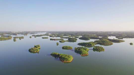 成都东部新区简阳三岔湖水库三岔湖景区航拍