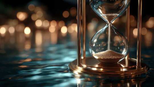 金色沙漏记录时间流逝的唯美瞬间