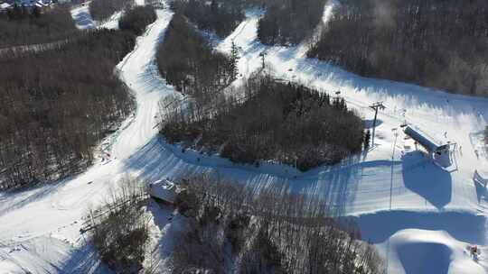 冬季 滑雪场 航拍-6
