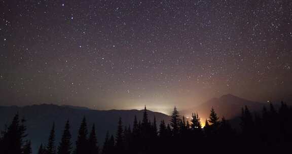 夜空星辰延时摄影