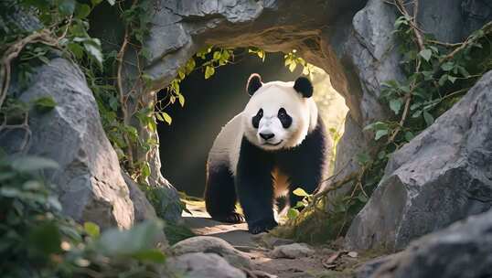 熊猫保护区自然栖息地 熊猫的悠闲生活片头