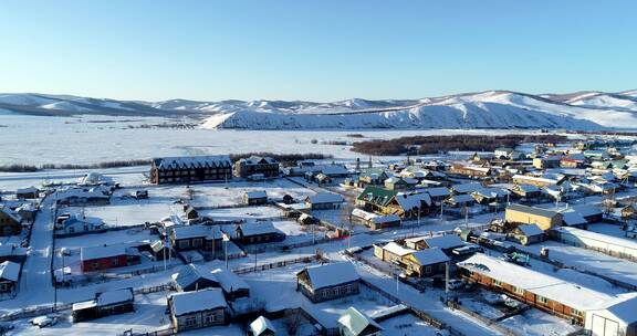 全国唯一俄罗斯族民族乡：恩和的乡村雪景