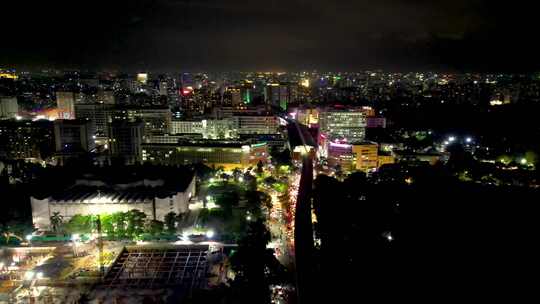 达卡城市夜景