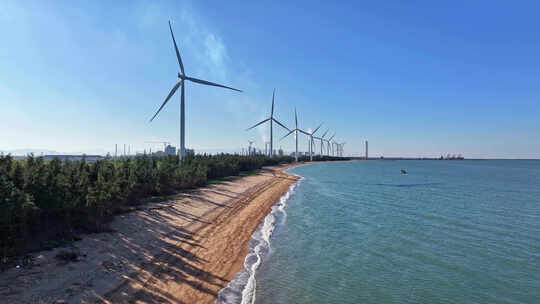 海南东方市鱼鳞洲海边石油化学能源工厂