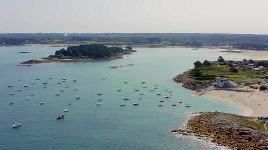 岛，海岸，海洋，村庄