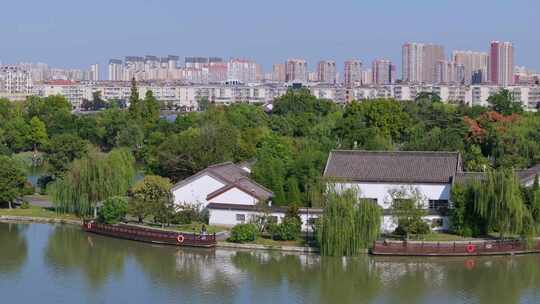 航拍江苏省淮安市涟水县城市风光