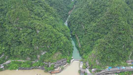 湖北宜昌三峡人家5A景区航拍