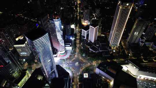 江苏 南京 城市宣传  夜景 灯光 大景 航拍