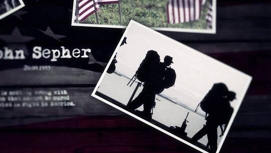 阵亡将士纪念日纪念视频相册AE模板