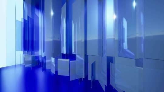 3d蓝色玻璃抽象背景