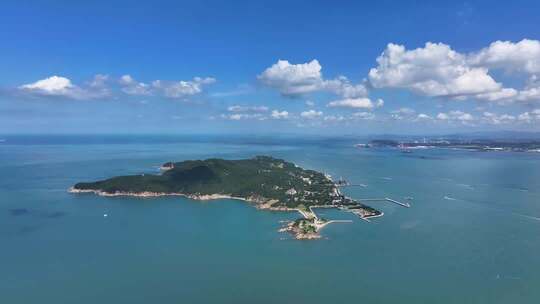 刘公岛 海上岛屿 蓝天大海