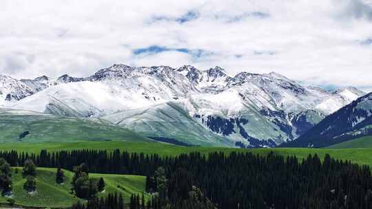 唐布拉百里画廊森林山脉航拍