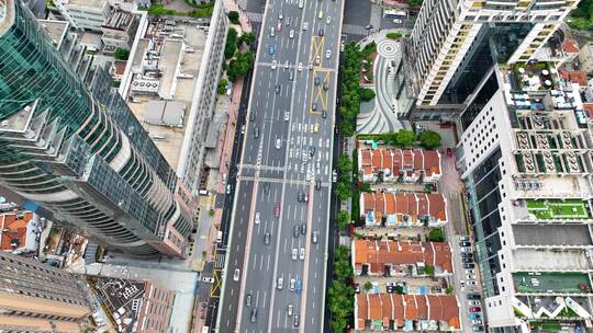 上海市黄浦区市区延安东路立交桥高架桥汽车