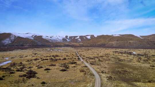 西北荒漠雪山草原延时拍摄