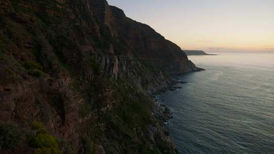 南非，悬崖洋湾，山，海