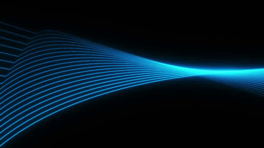 带通道 科技线条 蓝色线条 抽象光影线条视频素材模板下载