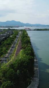 旅游景区湖南常德柳叶湖步道