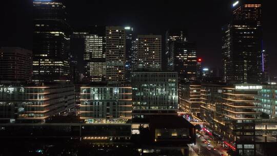 深圳南山区科技创新园夜景航拍