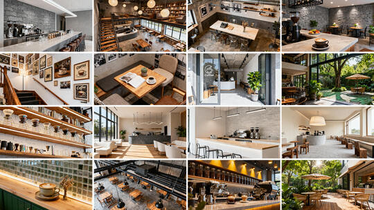咖啡店咖啡馆咖啡厅环境展示
