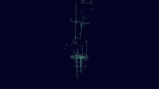 三维科技感电路板生长线条场景