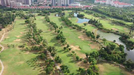 漳州市厦门湾南岸漳州港香山湿地公园航拍