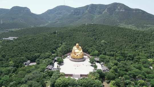 航拍山东济南千佛山风景区