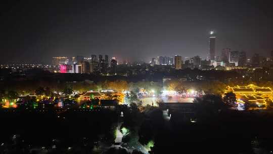 湖南岳阳楼景区汴河街夜景