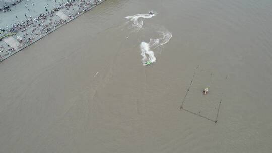 哈尔滨防洪纪念塔航拍视频素材模板下载