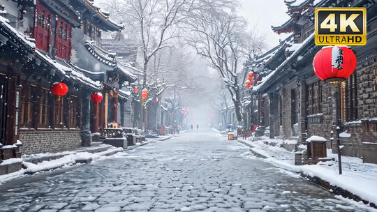 北京雪景故宫雪景大暴雪唯美雪景视频素材2