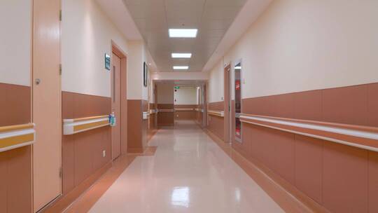 高端病房走廊视频素材模板下载