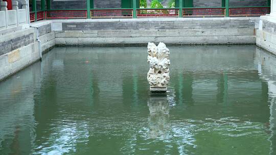 北京北海公园静心斋庭院视频素材模板下载