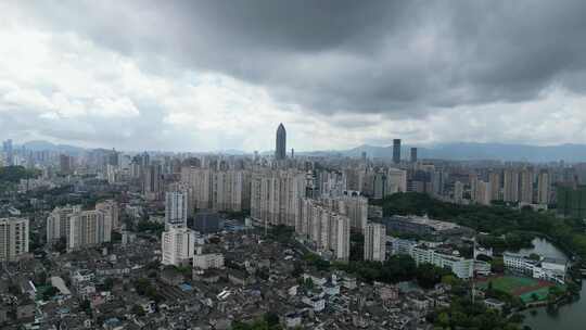 航拍温州鹿城区温州建设温州大景