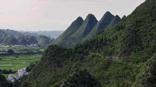 中国乡村田园风光航拍