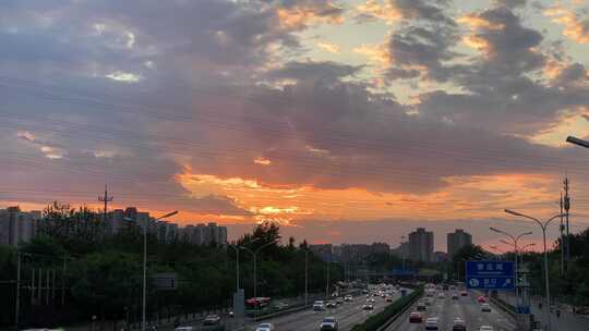 2023夏季北京6月天空夕阳晚霞